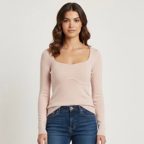 Abercrombie & Fitch Sweaters - Abercrombie & Fitch Women's Pink Scoop Neck Sweater